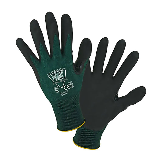 West Chester 718Hnfr/M Seamless Knit Polykor Blended Glove With Nitrile Coated Foam Grip On Palm & Fingers 718HNFRM-21541