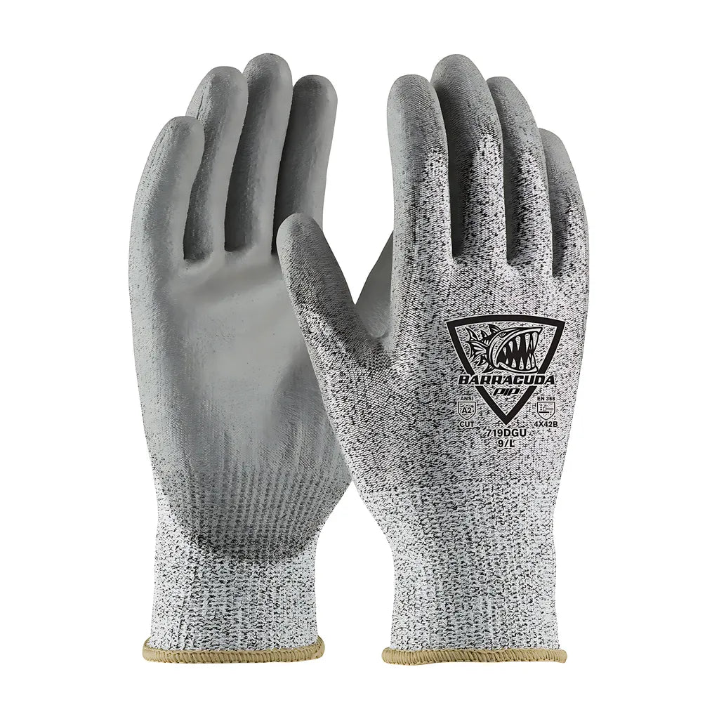 West Chester 719Dgu/2Xs Seamless Knit Polykor Blended Glove With Polyurethane Coated Flat Grip On Palm & Fingers 719DGU2XS-21550