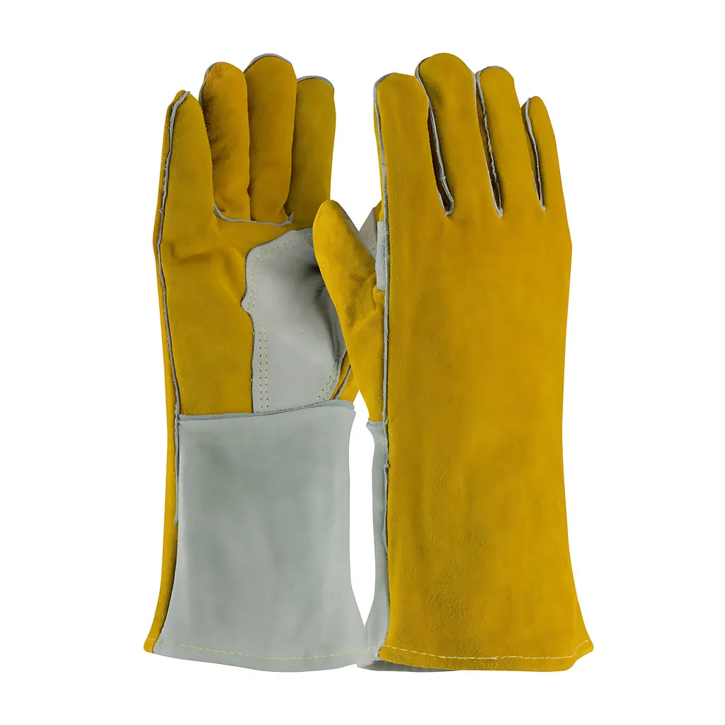 Pip 73-7150 Superior Grade Split Cowhide Leather Welder'S Glove With Cotton/Foam Lining And Dupont Kevlar Stitching 73-7150-21633