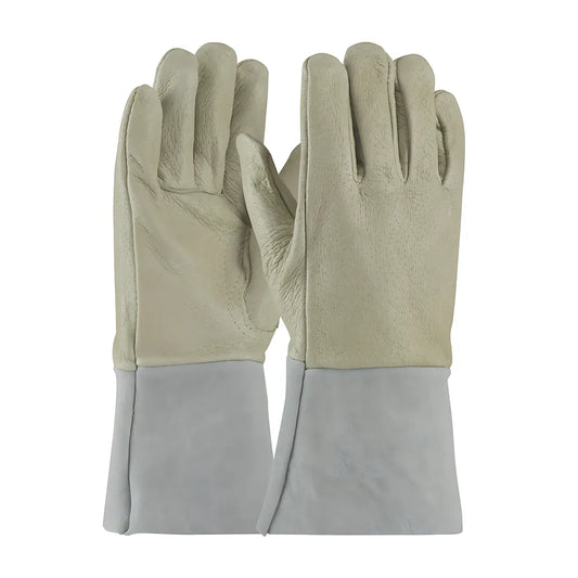 Pip 75-320/L Regular Top Grain Pigskin Leather Tig/Mig Welder'S Glove With Dupont Kevlar Stitching - Split Leather Gauntlet Cuff 75-320L-21654