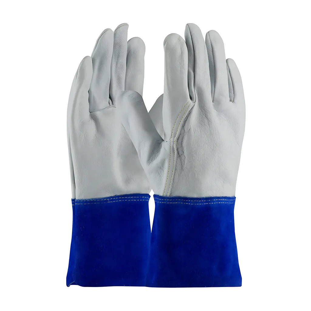 Pip 75-4854/Xl Superior Top Grain Goatskin Leather Tig/Mig Welder'S Glove With Dupont Kevlar Stitching - Split Leather Gauntlet Cuff 75-4854XL-21659