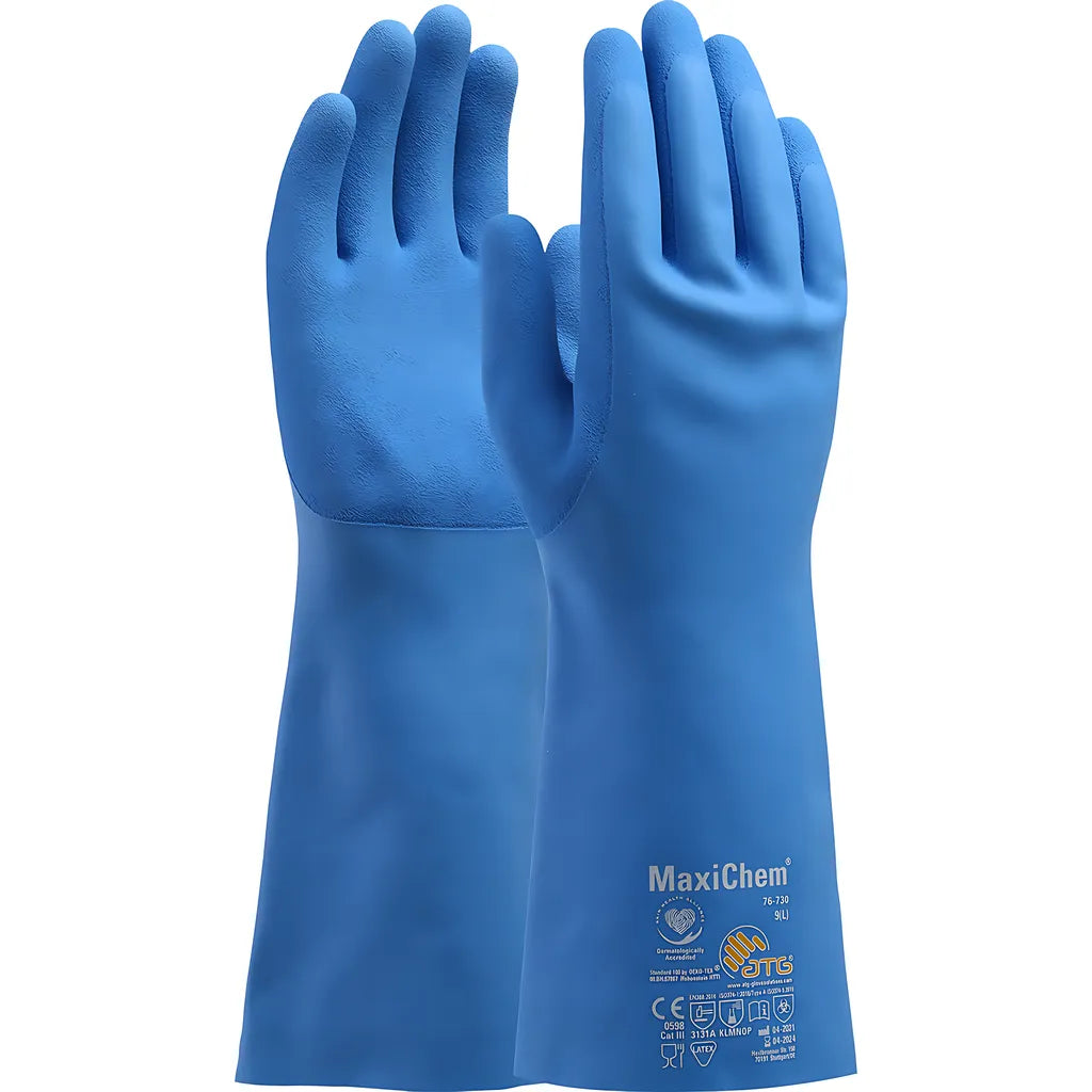 Atg 76-730/L Latex Blend Coated Glove With Nylon / Elastane Liner And Non-Slip Grip On Palm & Fingers – 14" 76-730L-21668
