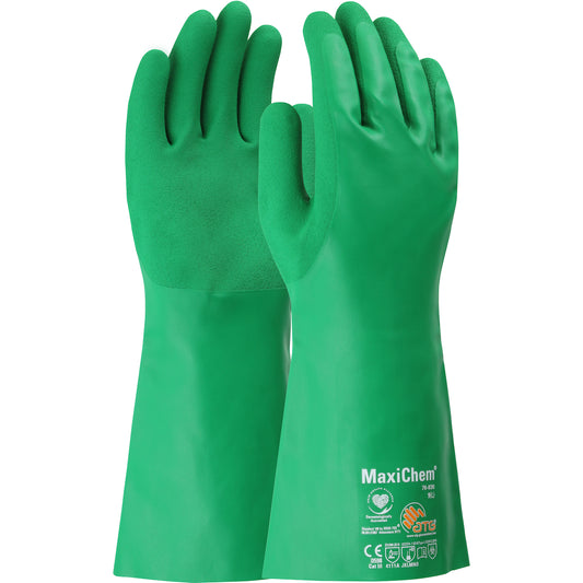 ATG 76-830/L Nitrile Blend Coated Glove with Nylon / Elastane Liner and Non-Slip Grip on Palm & Fingers  14"