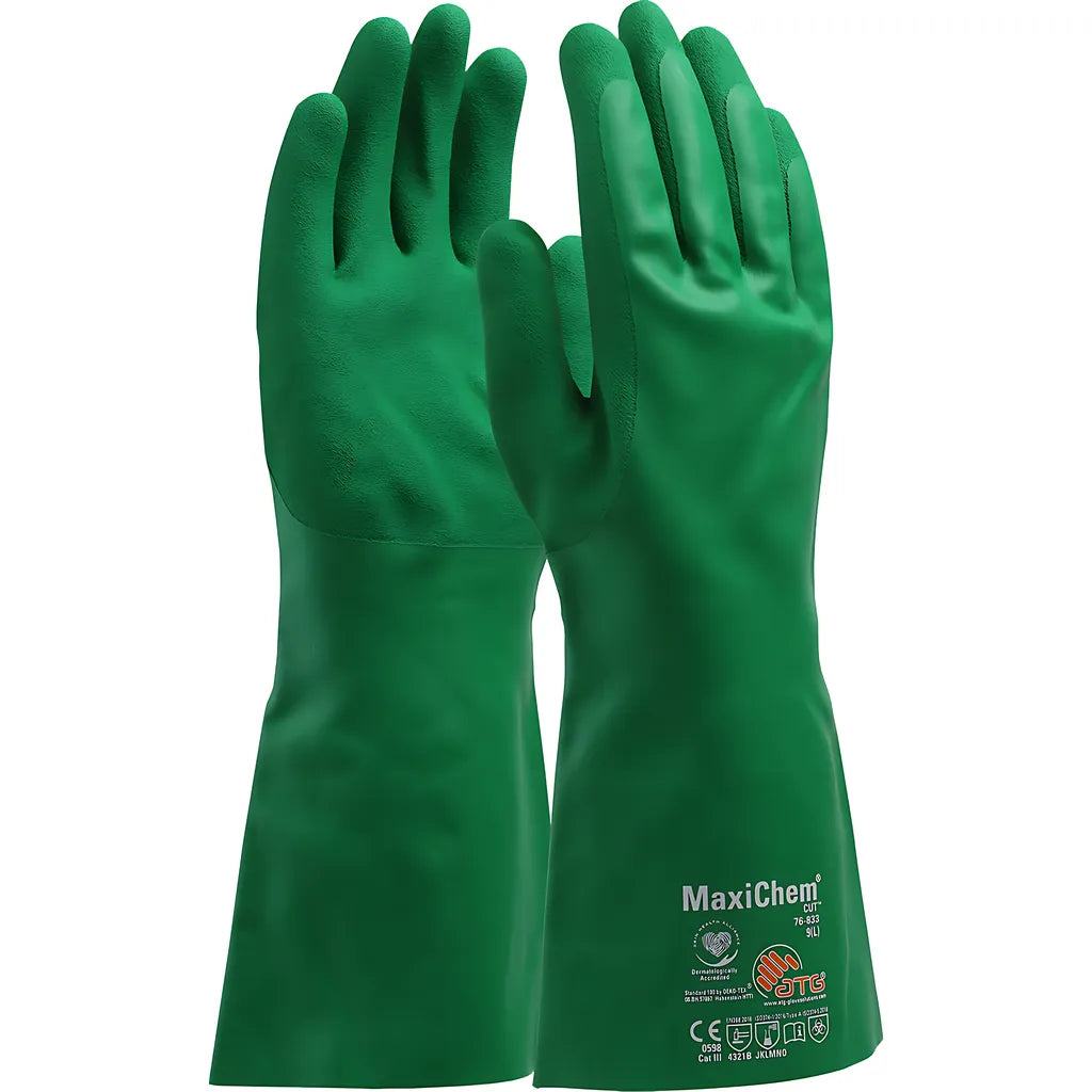 Atg 76-833/L Nitrile Blend Coated Glove With Hppe Liner And Non-Slip Grip On Palm & Fingers - 14" 76-833L-21683