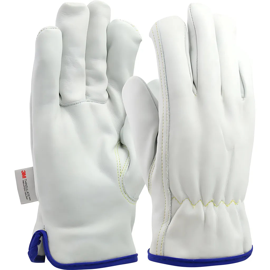 Pip 77-269/M Superior Grade Top Grain Cowhide Leather Drivers Glove With 3M Thinsulate Lining - Keystone Thumb 77-269M-21696
