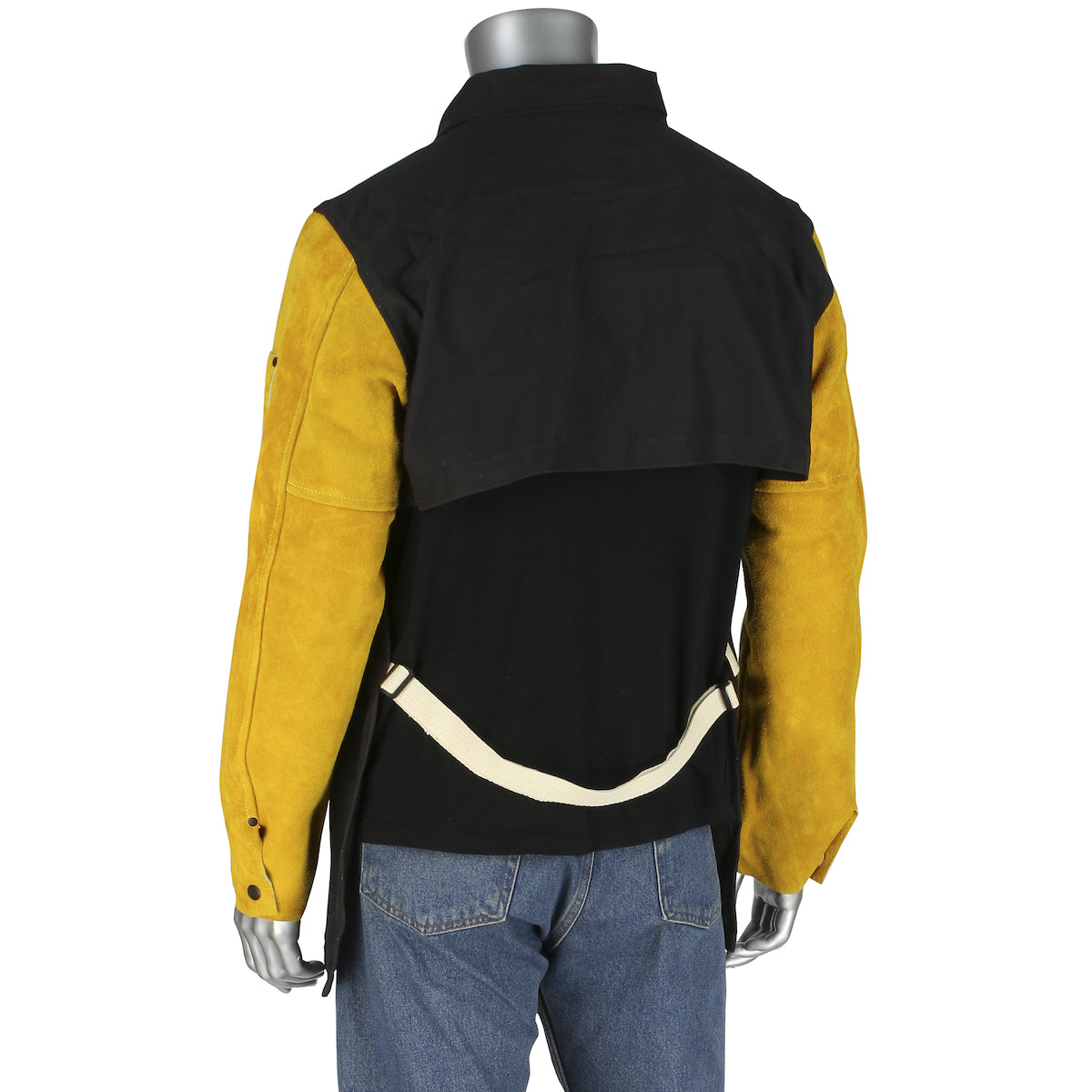 Ironcat 8051/3XL Combination FR Cotton / Leather Cape Sleeve with Apron