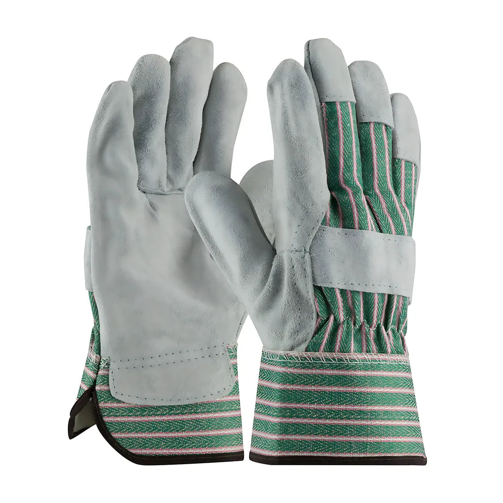 Pip 83-6563/Xl Regular Grade Split Cowhide Leather Palm Glove With Fabric Back - Rubberized Safety Cuff 83-6563XL-21835
