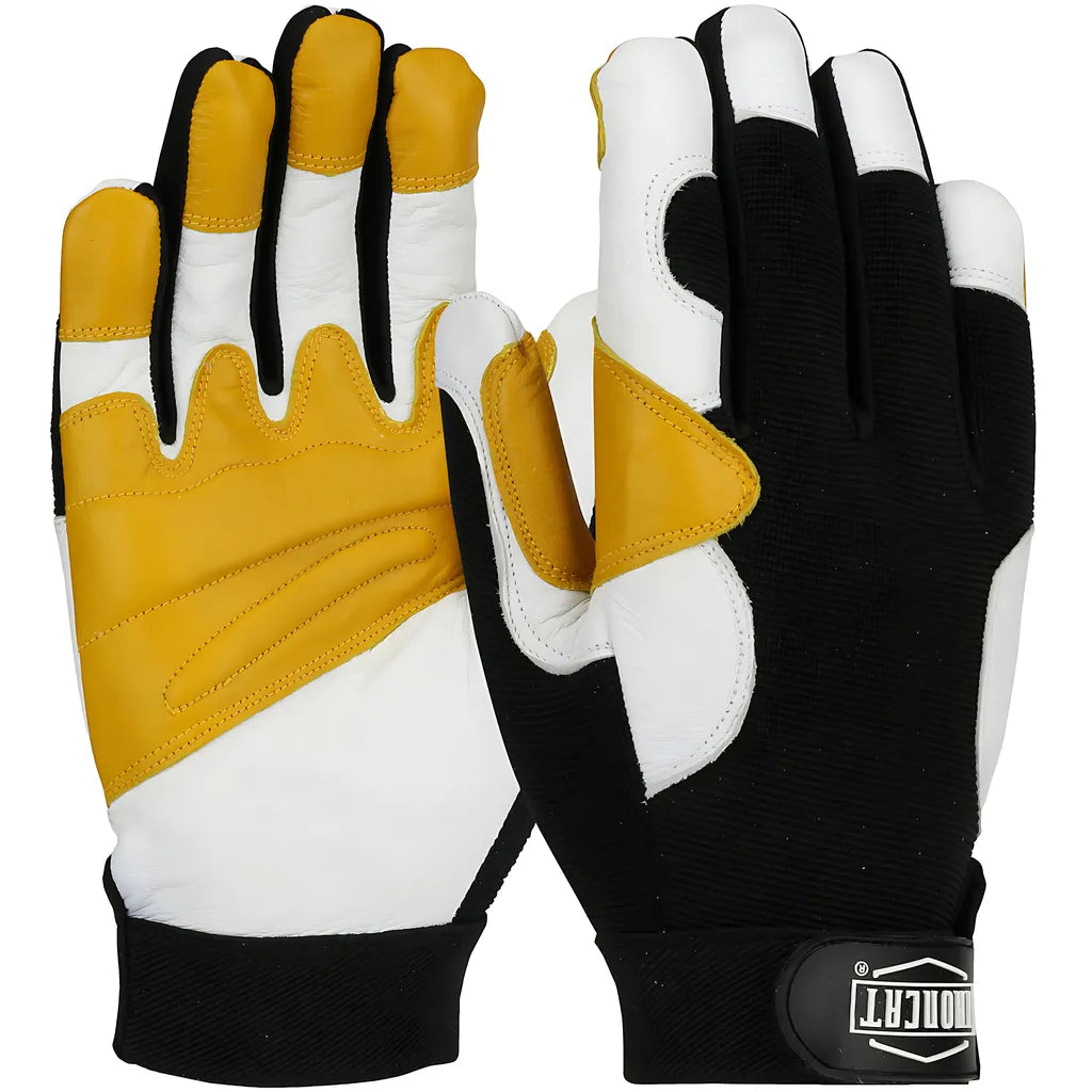 West Chester 86555/L Heavy Duty Top Grain Goatskin Leather Reinforced Palm Glove With Fabric Back 86555L-21962