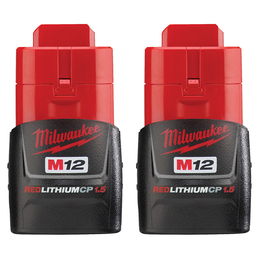 M12™ REDLITHIUM™ 1.5Ah Compact Battery Pack (2 Piece)