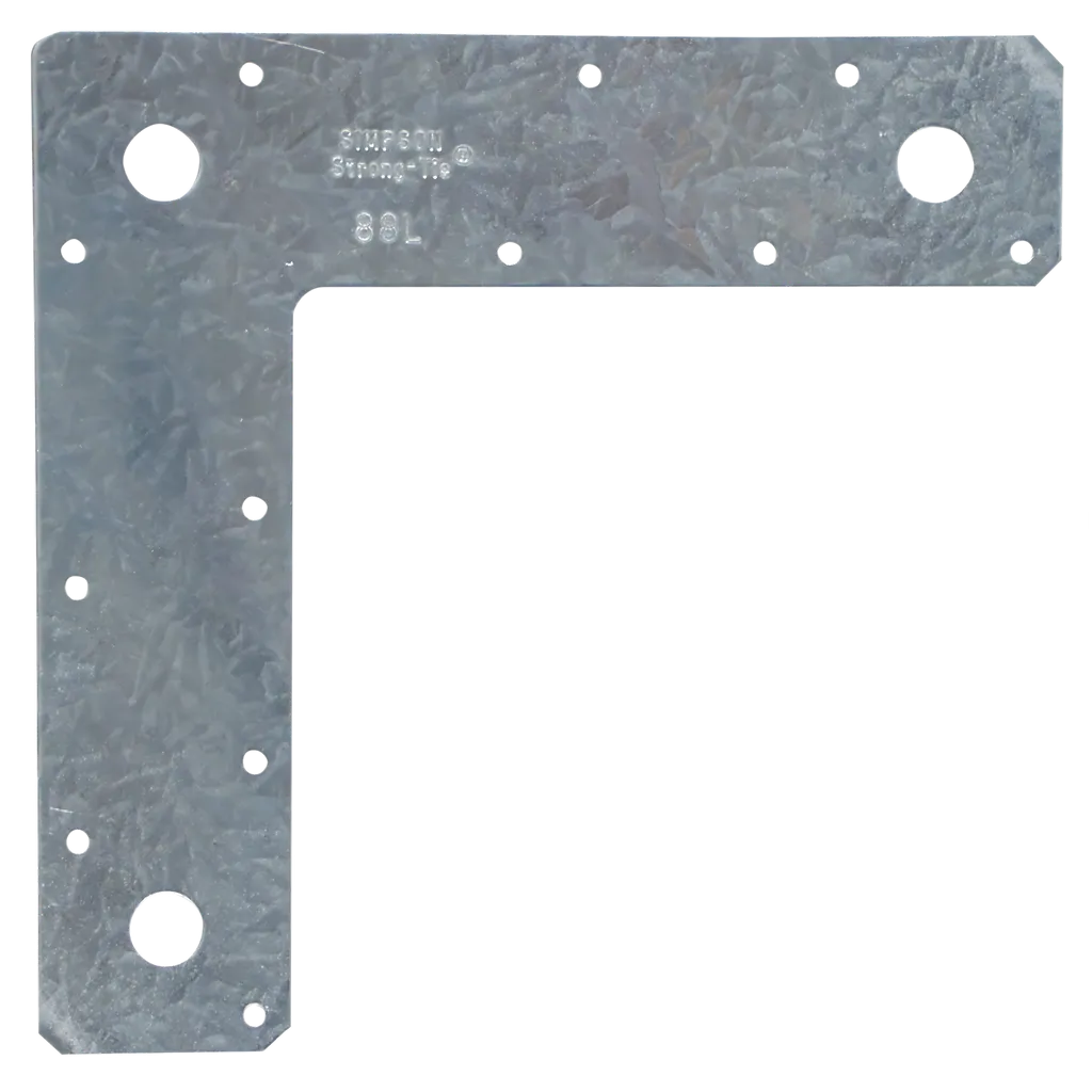 8 In. X 8 In. 14-Gauge Galvanized L Strap (Pack Of 10)-88L-SP234-341