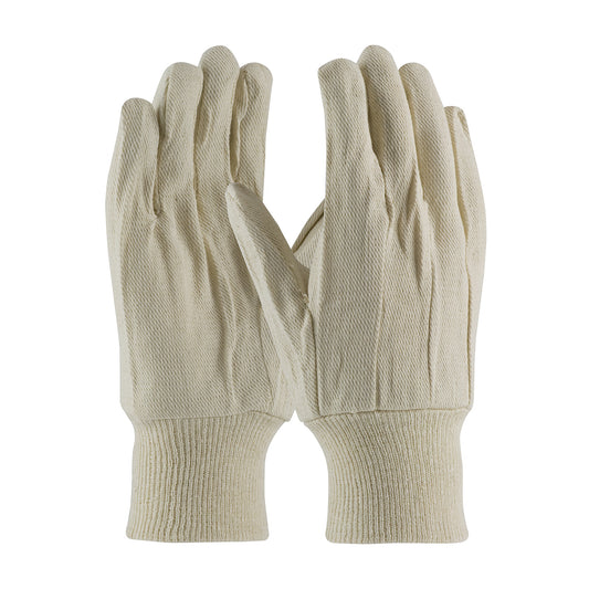 PIP 90-908 Premium Grade Cotton Canvas Single Palm Glove - Knit Wrist