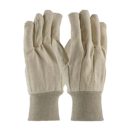 PIP 90-910 Premium Grade Cotton Canvas Single Palm Glove - Knit Wrist