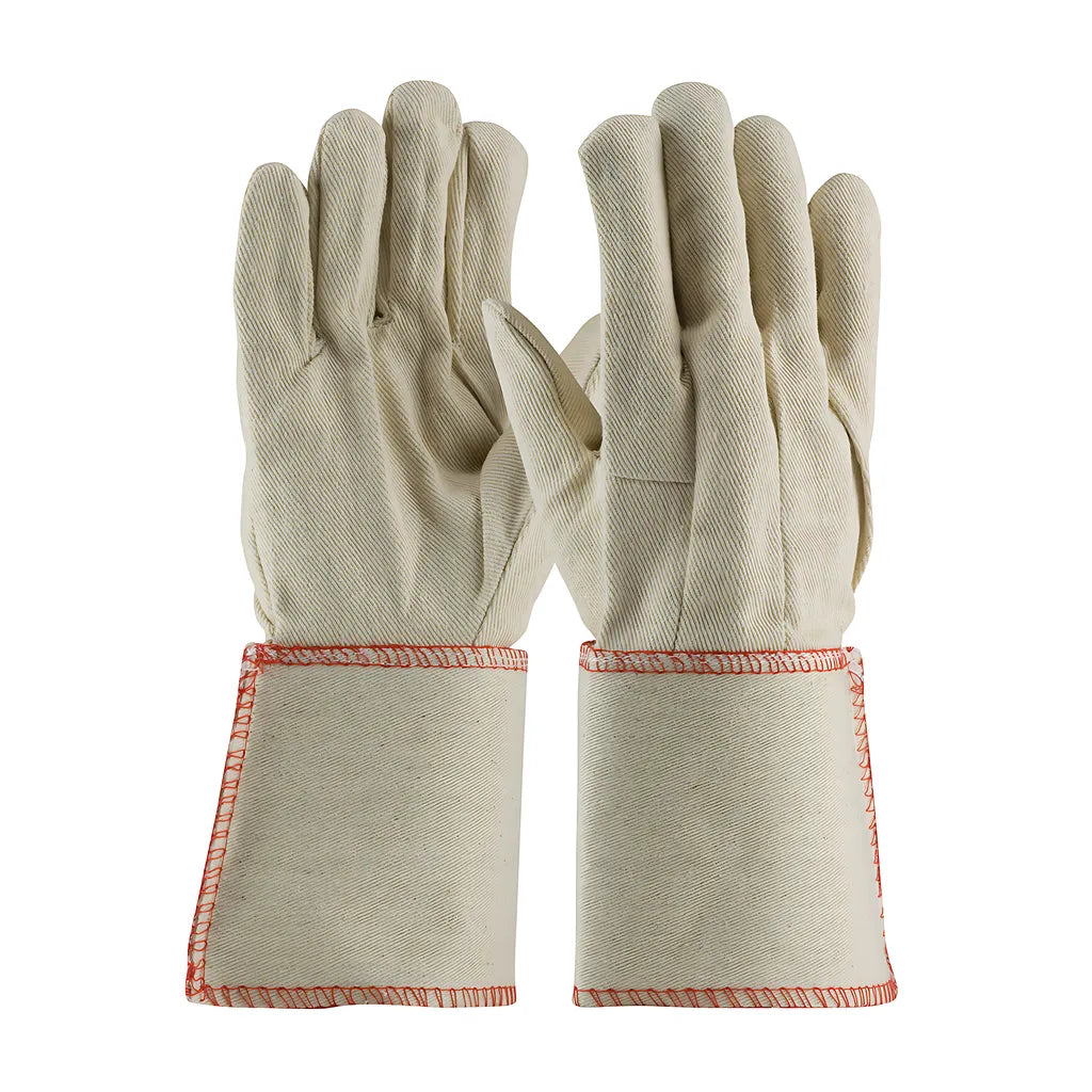 Pip 90-910Ga Premium Grade Cotton Canvas Single Palm Glove - Plasticized Gauntlet Cuff 90-910GA-22141