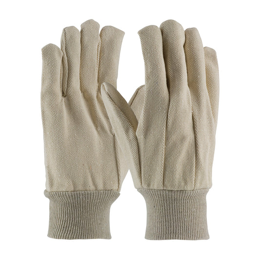 PIP 90-912 Premium Grade Cotton Canvas Single Palm Glove - Knit Wrist