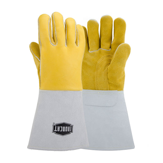 West Chester 9060/M Premium Grade Top Grain Elkskin Leather Welder's Glove with Cotton/Foam Lining and Gauntlet Cuff