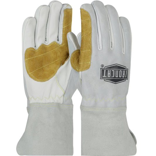West Chester 9071/M Premium Top Grain Goatskin Leather MIG Welder's Glove with Reinforced Palm, Thumb Crotch & Index Finger - 4" Gauntlet Cuff