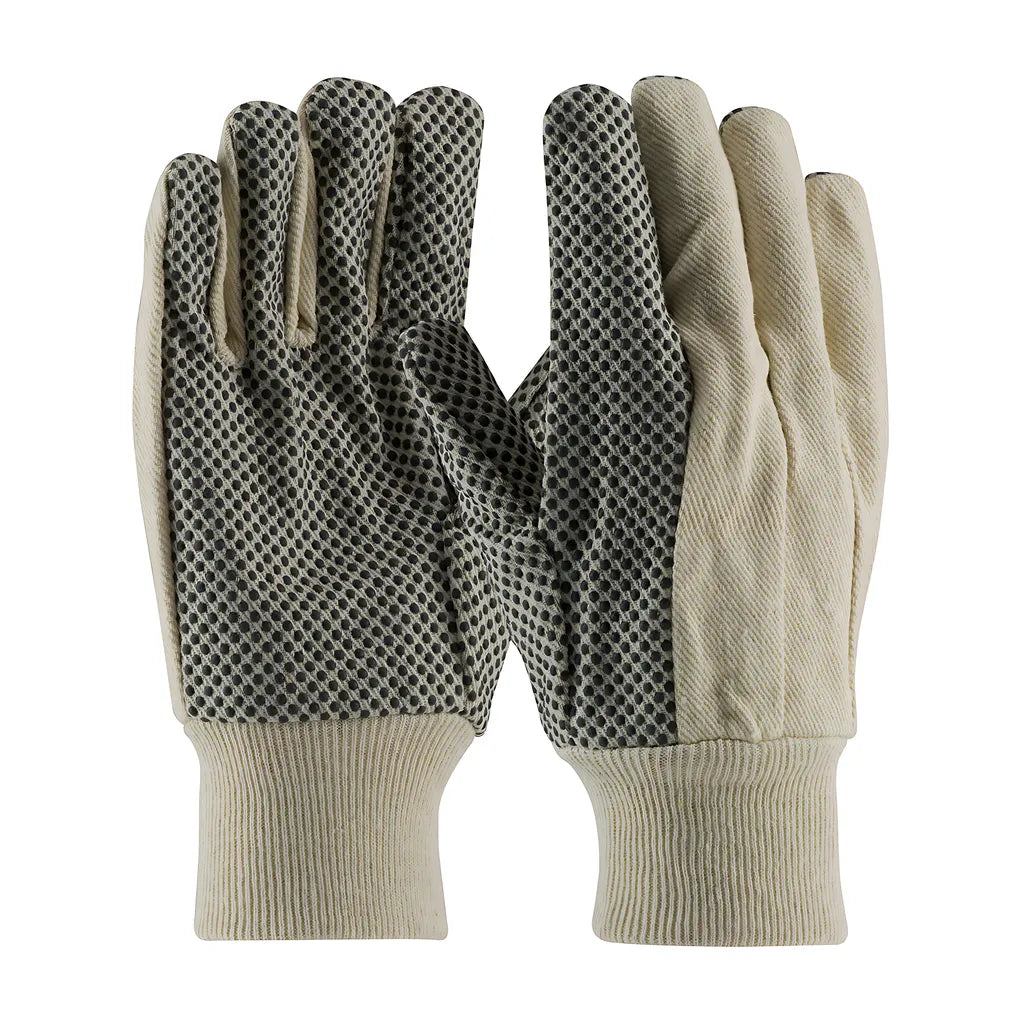 Pip 91-908Pd Premium Grade Cotton Canvas  Glove With Pvc Dotted Grip On Palm, Thumb And Index Finger - 8 Oz. 91-908PD-22710