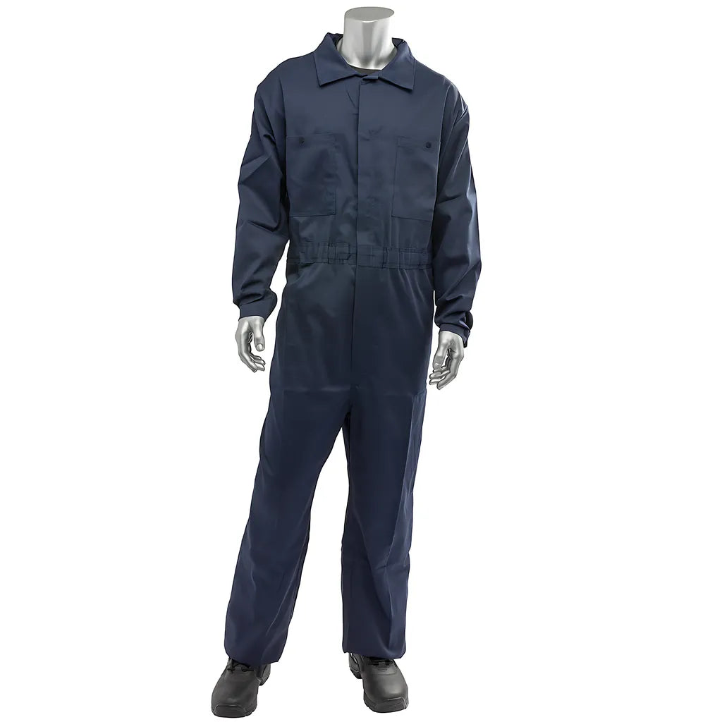 Pip 9100-2000E-Nv/3X Ar/Fr Dual Certified Economy Coverall With Zipper Closure - 9 Cal/Cm2 9100-2000E-NV3X-22159