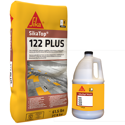 Sikatop 122 Plus - 2-Component, Anti-Corrosion, Repair Mortar-Must Order In Full Pallets
