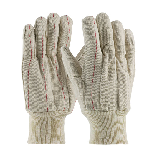 PIP 92-918 Cotton Canvas Double Palm Glove with Nap-In Finish - Knit Wrist