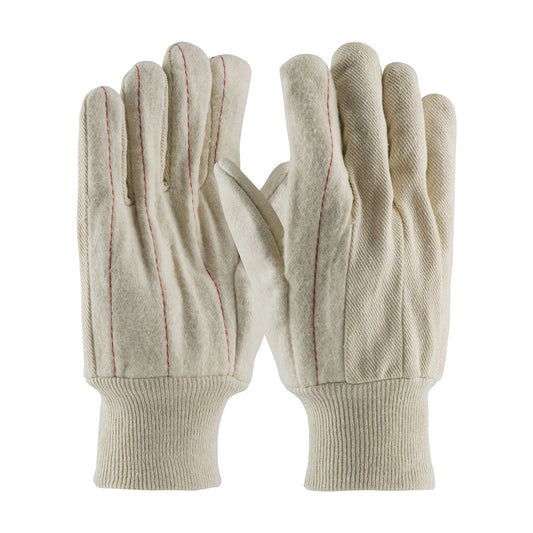 PIP 92-918O Cotton Canvas Double Palm Glove with Nap-Out Finish - Knit Wrist