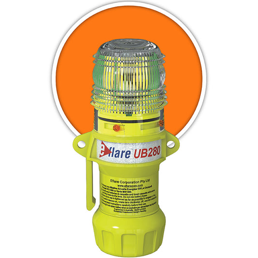 E-flare 939-UB280-A 6" Safety & Emergency Beacon - Flashing / Steady-On Amber