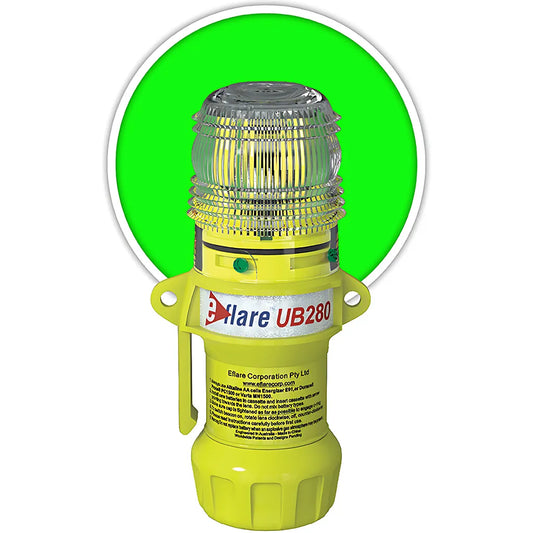 E-Flare 939-Ub280-G 6" Safety & Emergency Beacon - Flashing / Steady-On Green 939-UB280-G-22762