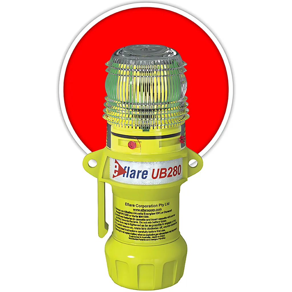 E-Flare 939-Ub280-R 6" Safety & Emergency Beacon - Flashing / Steady-On Red 939-UB280-R-22763