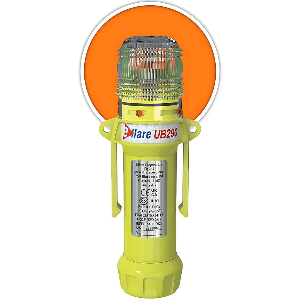 E-Flare 939-Ub290-A 8" Safety & Emergency Beacon - Flashing / Steady-On Amber 939-UB290-A-22771