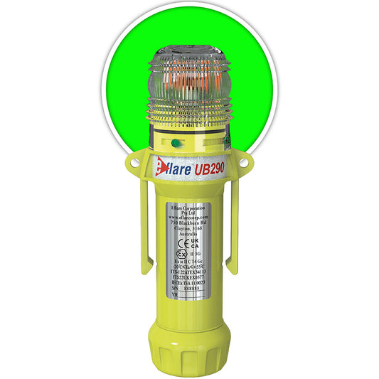E-flare 939-UB290-G 8" Safety & Emergency Beacon - Flashing / Steady-On Green