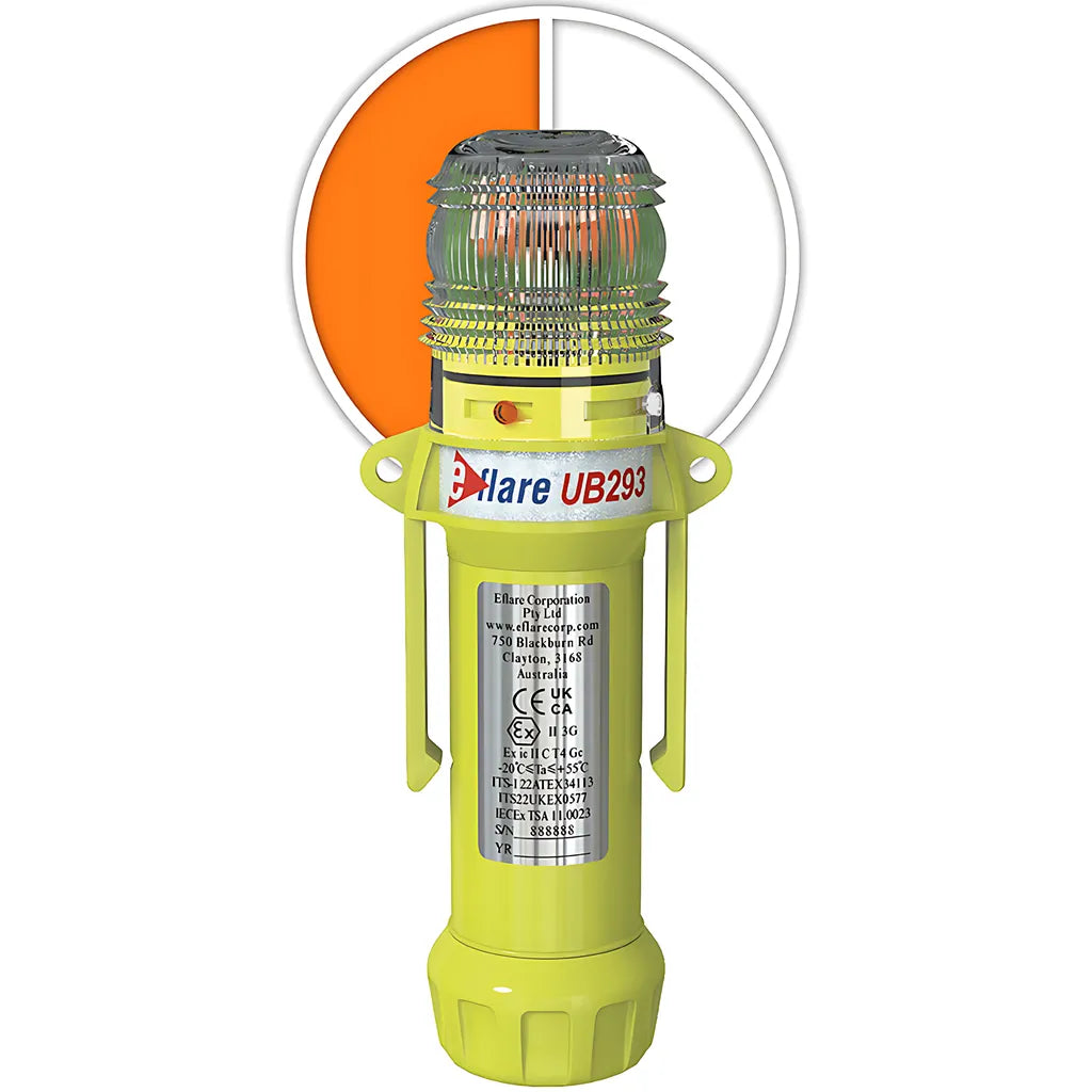 E-Flare 939-Ub293-A/W 8" Safety & Emergency Beacon - Alternating Amber/White 939-UB293-AW-22776