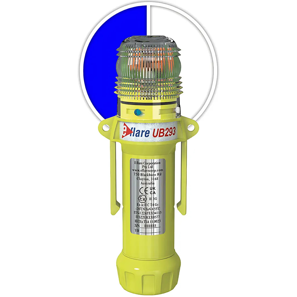 E-Flare 939-Ub293-B/W 8" Safety & Emergency Beacon - Alternating Blue/White 939-UB293-BW-22777