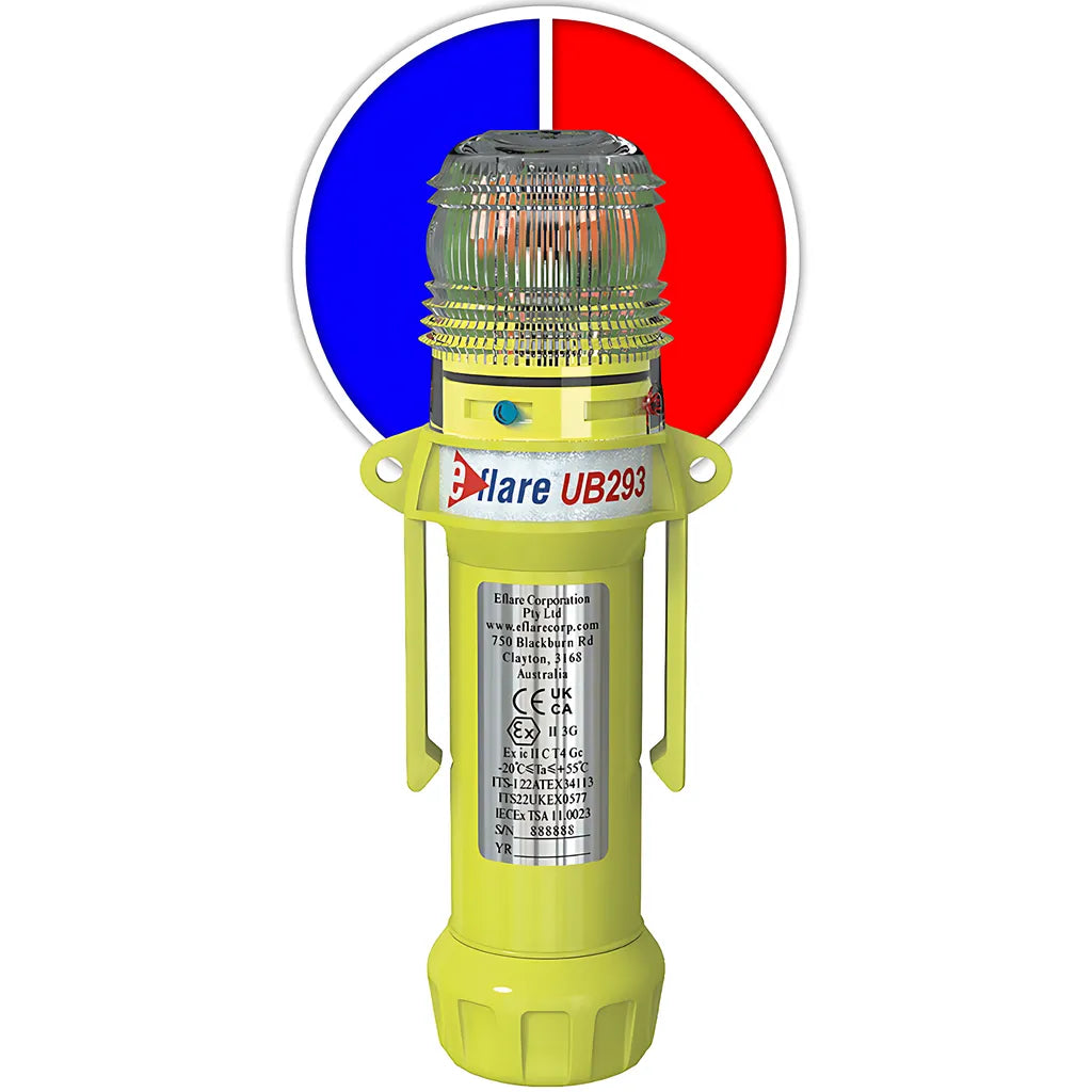 E-Flare 939-Ub293-R/B 8" Safety & Emergency Beacon - Alternating Red/Blue 939-UB293-RB-22781