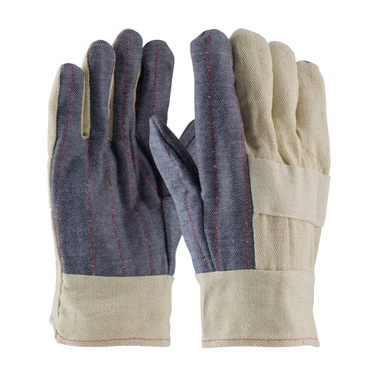 PIP 94-934 Premium Grade Hot Mill Glove with Three-Layers of Cotton Canvas and Denim Palm - 34 oz