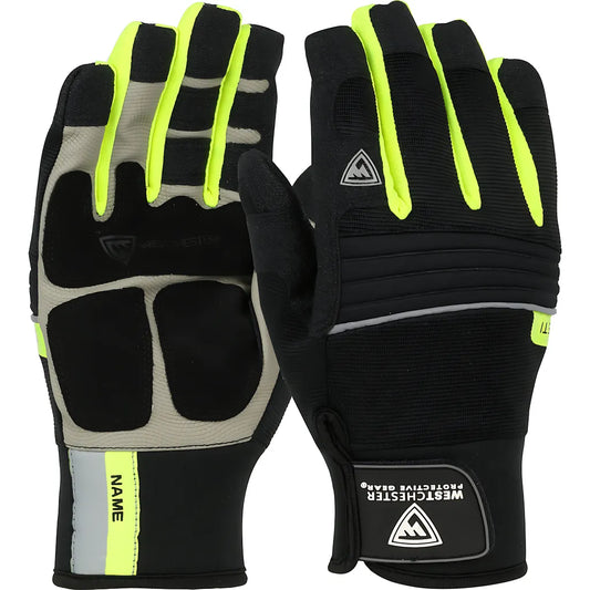 West Chester 96652/L Hi-Vis Yeti Thermal Glove With Synthetic Leather Palm And Fleece Lining - Waterproof Insert 96652L-22877