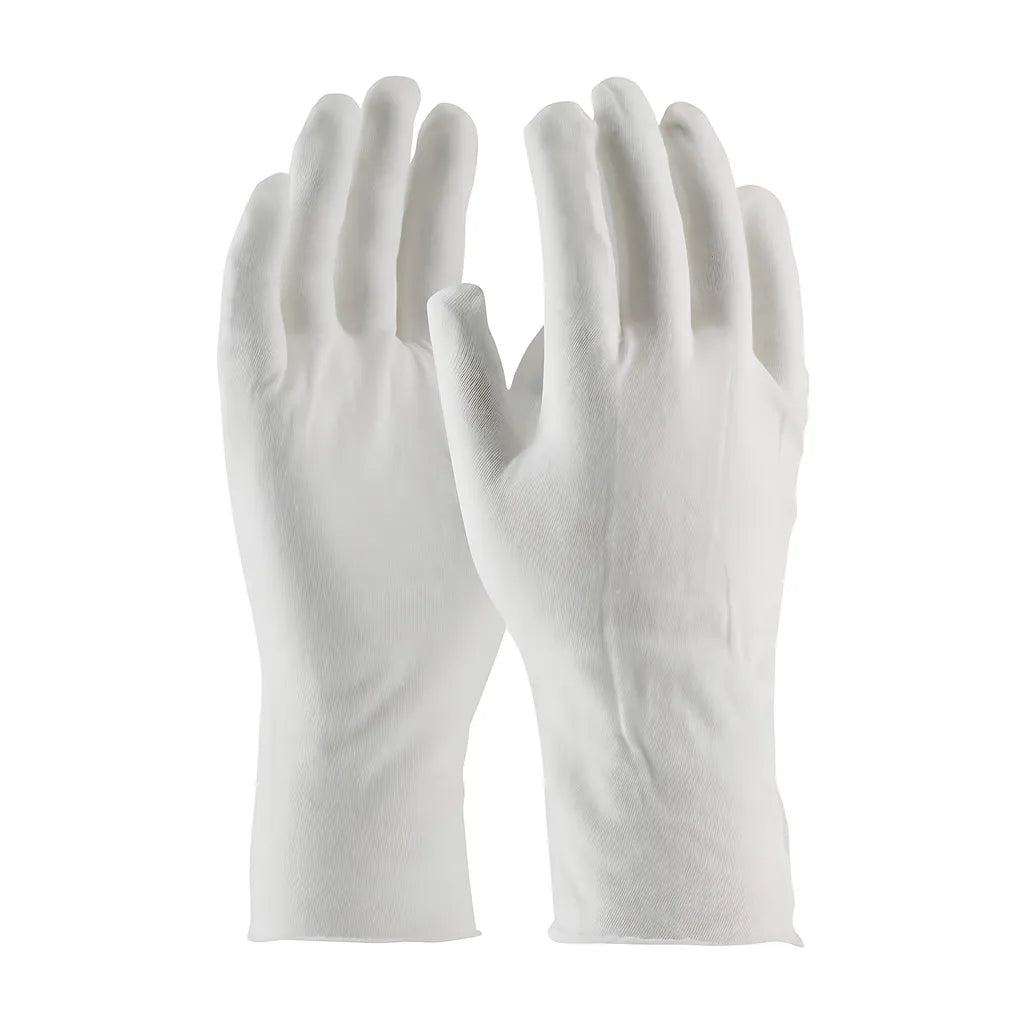 Cleanteam 97-500/12 Premium, Light Weight Cotton Lisle Inspection Glove With Unhemmed Cuff - 12" 97-50012-22888