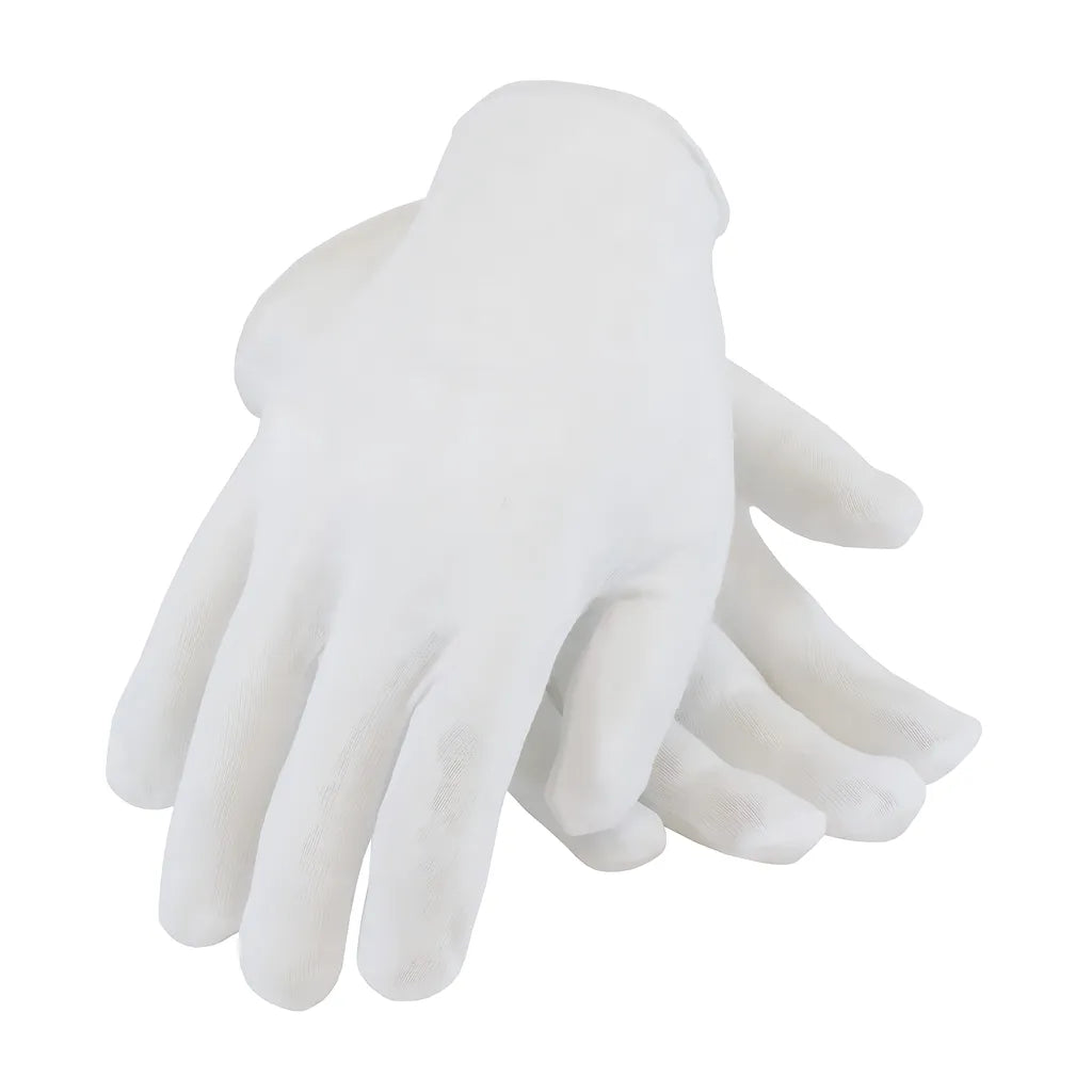 Cleanteam 97-500J Premium, Light Weight Cotton Lisle Inspection Glove With Unhemmed Cuff - Jumbo Size 97-500J-22898