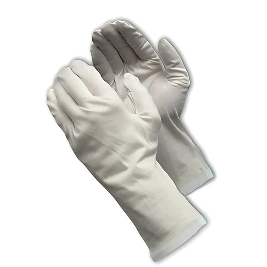 Cleanteam 97-520/12R Medium Weight Cotton Lisle Inspection Glove With Rolled Hem Cuff - 12" 97-52012R-22910