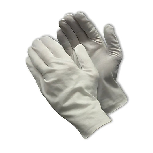 Cleanteam 97-521/10 Medium Weight Cotton Lisle Inspection Glove With Unhemmed Cuff - 10.5" 97-52110-22920
