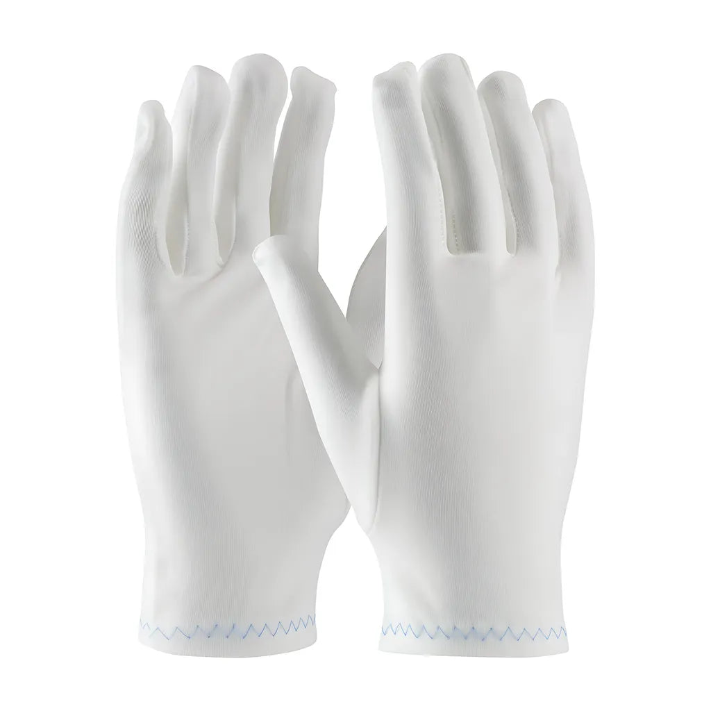 Cleanteam 98-700 Heavy Weight Stretch Nylon Inspection Glove With Zig-Zag Stitched Rolled Hem - Full Fashion Pattern 98-700-22933