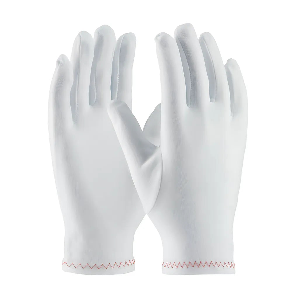 Cleanteam 98-713 Regular Weight Stretch Nylon Inspection Glove With Zig-Zag Stitched Rolled Hem - Full Fashion Pattern 98-713-22940