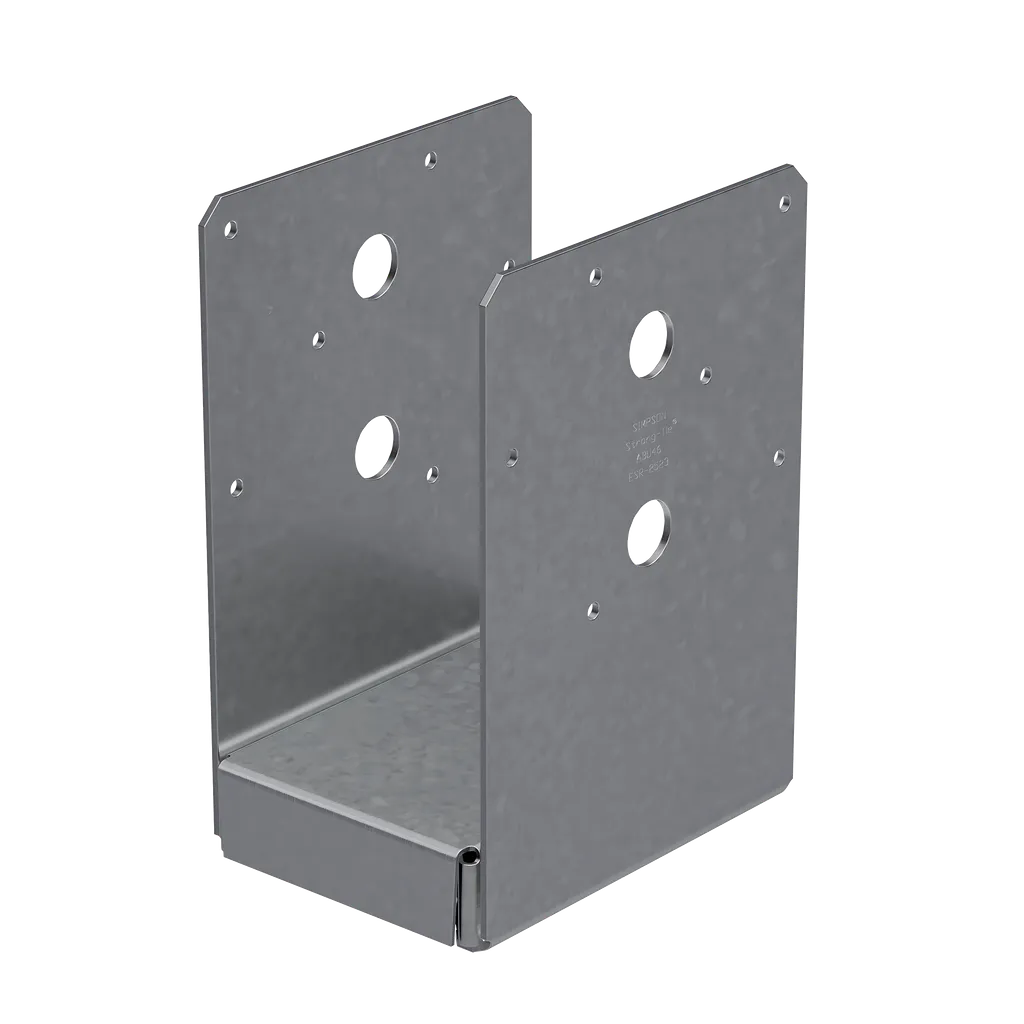 Abu Zmax® Galvanized Adjustable Standoff Post Base For 4X6 Rough-ABU46RZ-SP7575-8083