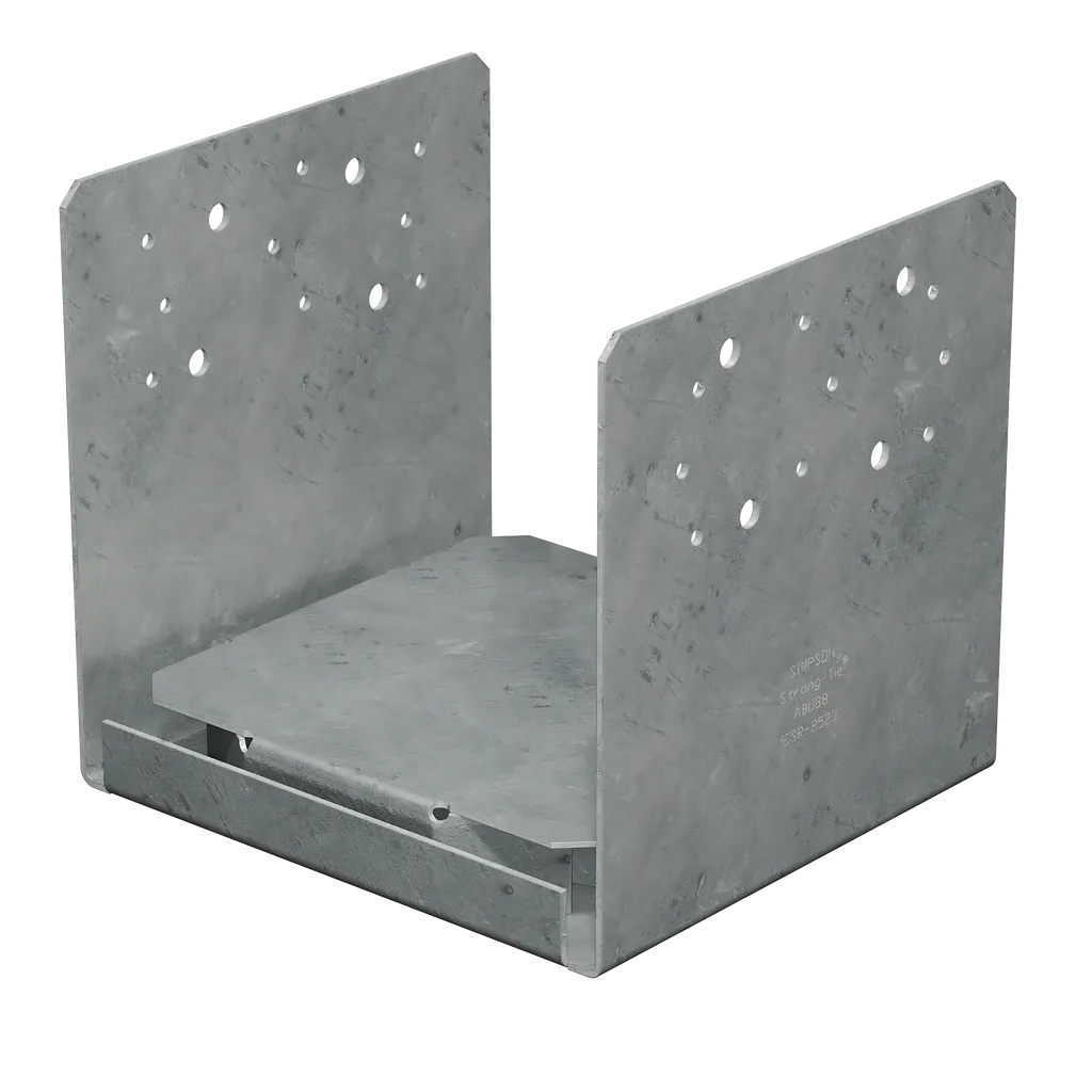 Abu Hot-Dip Galvanized Adjustable Standoff Post Base For 8X8 (Pack Of 4)-ABU88HDG-SP6313-6754