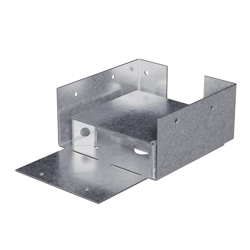 Abw Zmax® Galvanized Adjustable Post Base For 4X4 Rough-ABW44RZ-SP7214-7709