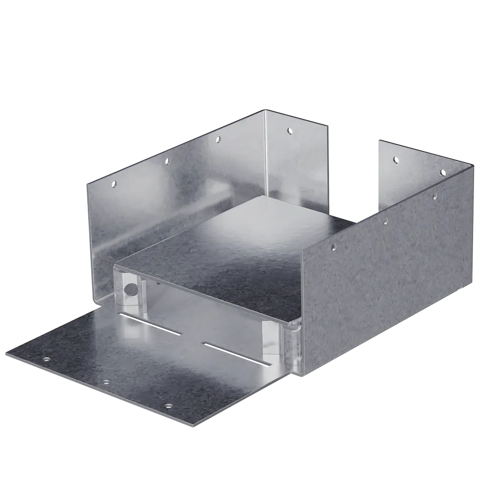 Abw Zmax® Galvanized Adjustable Standoff Post Base For 6X6 Rough-ABW66RZ-SP6258-6699