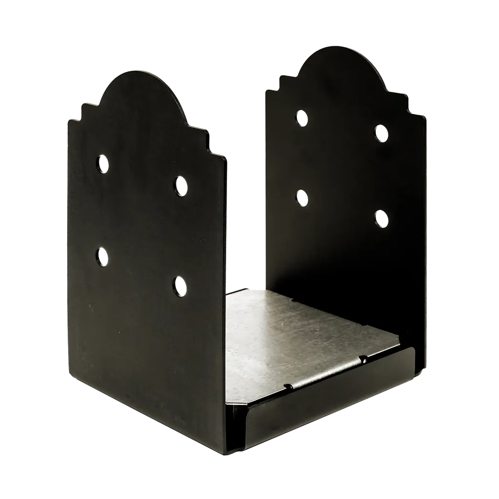 Outdoor Accents® Mission Collection® Zmax®, Black Powder-Coated Post Base For 10X10 (Pack Of 2)-APB1010-SP5973-6398