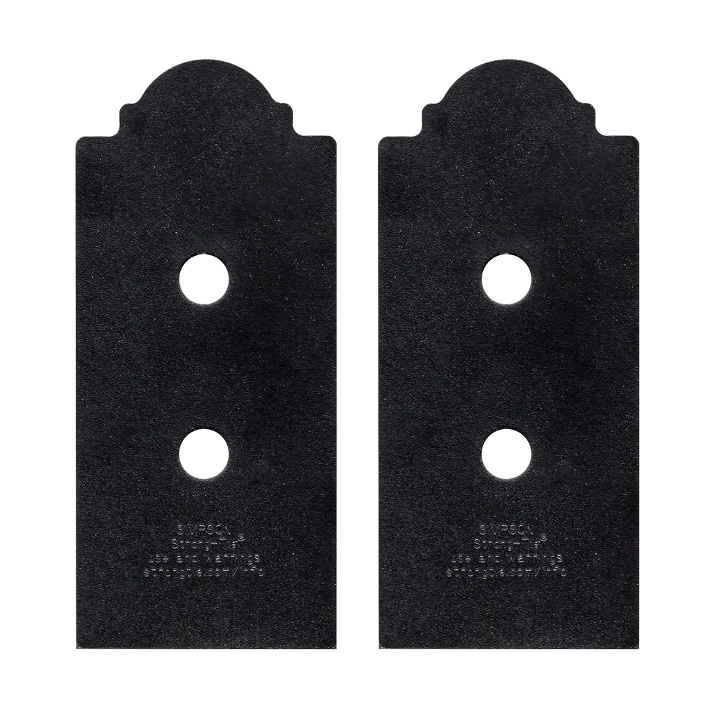 Outdoor Accents® Mission Collection® Zmax®, Black Post Base Side Plate For 4X (Qty-2) (Pack Of 8)-APB44DSP-SP4746-5103