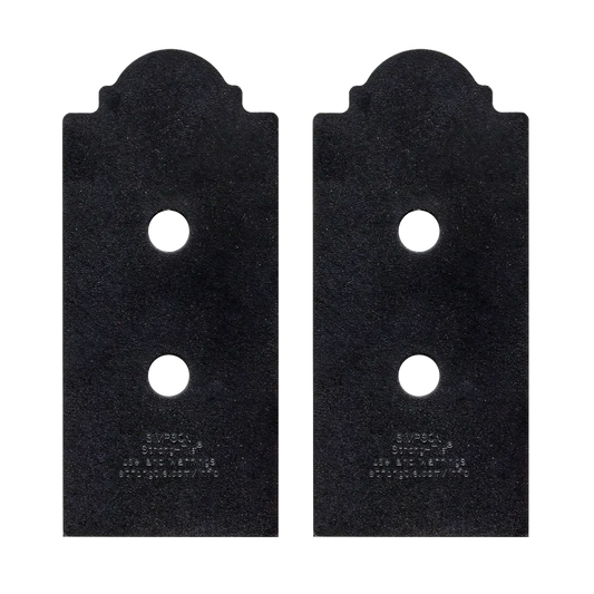 Outdoor Accents® Mission Collection® Zmax®, Black Post Base Side Plate For 4X (Qty-2) (Pack Of 8)-APB44DSP-SP4746-5103