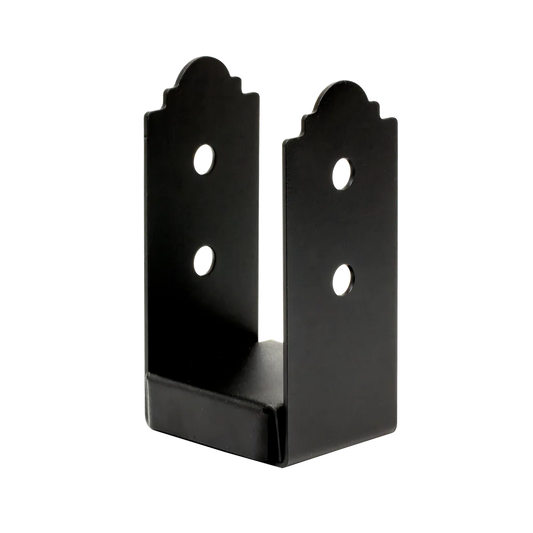 Outdoor Accents® Mission Collection® Zmax®, Black Powder-Coated Post Base For 4X4 Rough (Pack Of 8)-APB44R-SP5158-5534