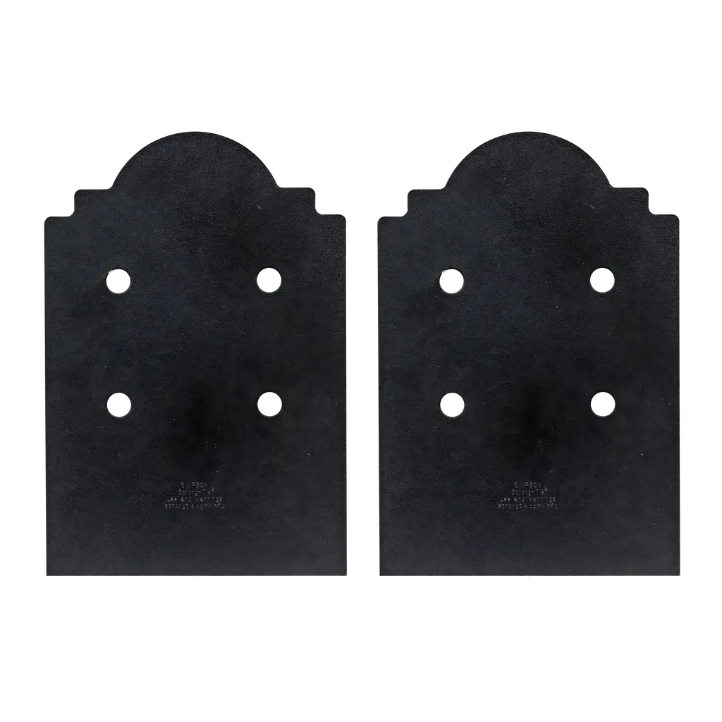 Outdoor Accents® Mission Collection® Zmax®, Black Post Base Side Plate For 8X (Qty-2) (Pack Of 5)-APB88DSP-SP5190-5567